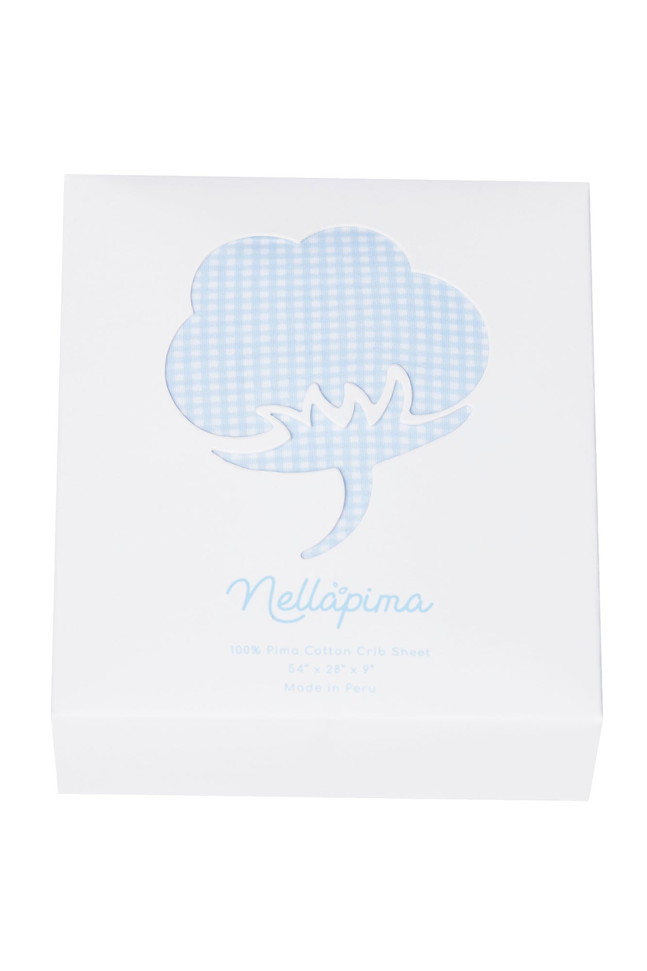 Image of Blue Gingham Crib Sheets